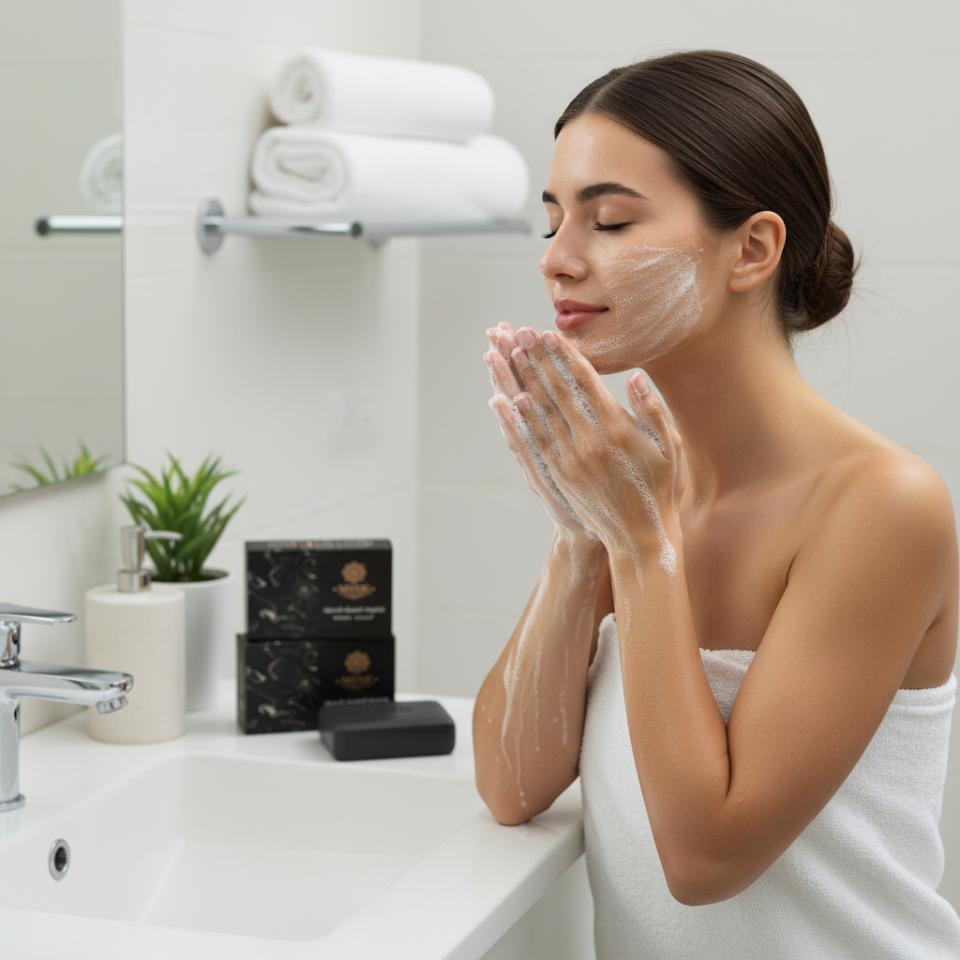 Misk Yüz & Vücut Aktif Karbon Sabunu | 80g Ham Siyah Misk ile Zenginleştirilmiştir