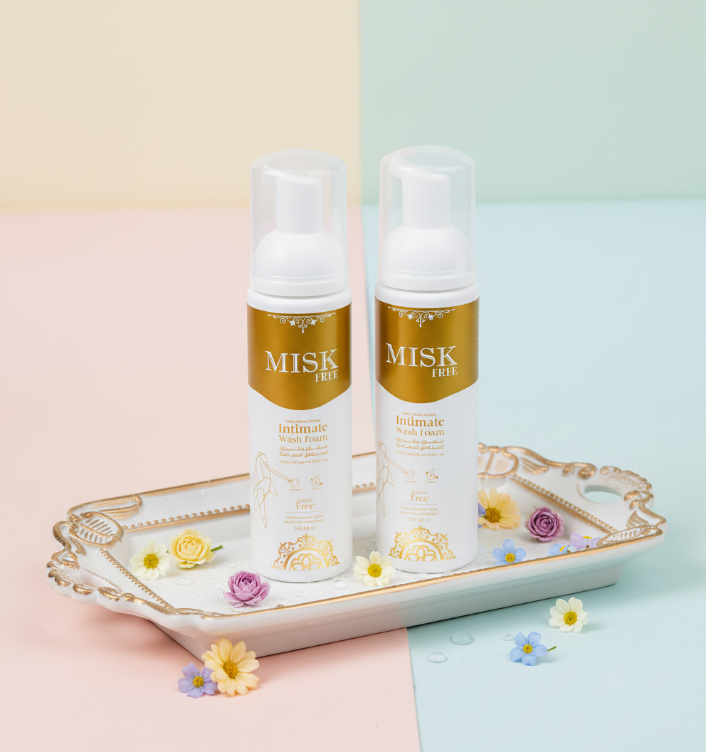 Misk Genital Bölge Temizleme Köpüğü – Kokulu 200 ml | İntim Bölge Beyazlatıcı & Koku Giderici