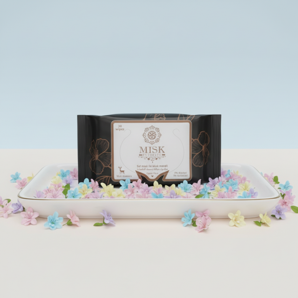 Misk Genital Bölge Intim Temizleme Mendili – Kokulu 20’li | Koku Giderici, Alkolsüz Ve Parabensiz